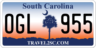 SC license plate OGL955