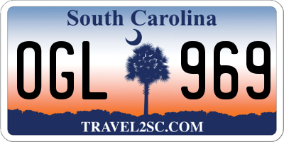SC license plate OGL969