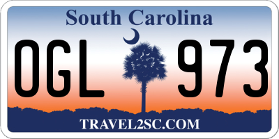 SC license plate OGL973