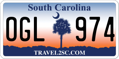 SC license plate OGL974