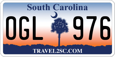 SC license plate OGL976