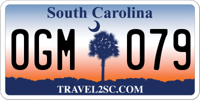 SC license plate OGM079