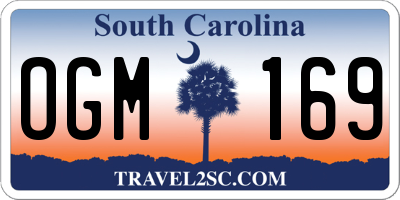 SC license plate OGM169