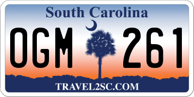 SC license plate OGM261