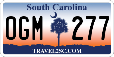 SC license plate OGM277