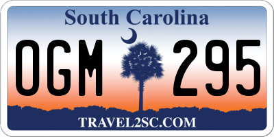 SC license plate OGM295