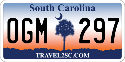 SC license plate OGM297