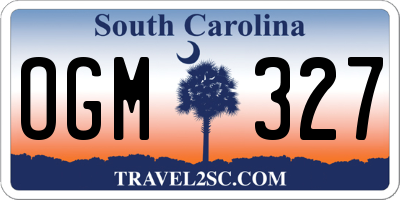 SC license plate OGM327