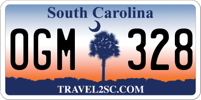 SC license plate OGM328