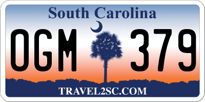 SC license plate OGM379