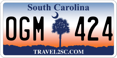 SC license plate OGM424