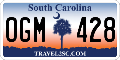 SC license plate OGM428