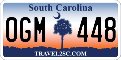 SC license plate OGM448