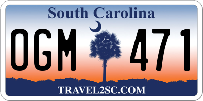 SC license plate OGM471