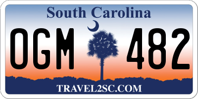 SC license plate OGM482