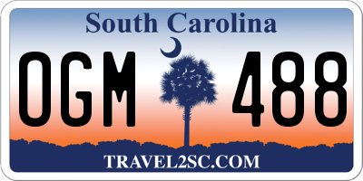 SC license plate OGM488