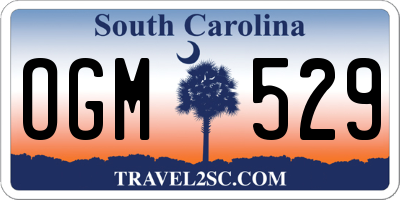 SC license plate OGM529