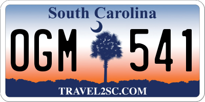 SC license plate OGM541