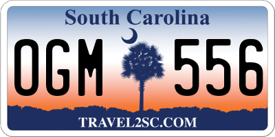 SC license plate OGM556