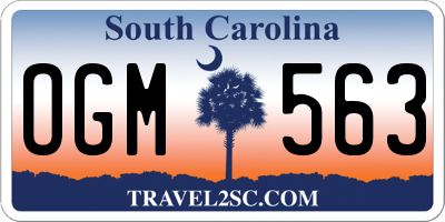 SC license plate OGM563