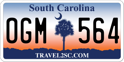 SC license plate OGM564