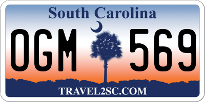 SC license plate OGM569
