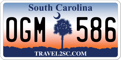 SC license plate OGM586