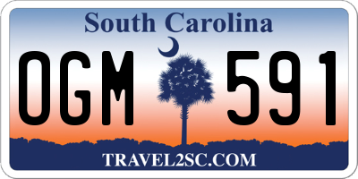 SC license plate OGM591