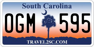 SC license plate OGM595