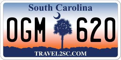 SC license plate OGM620