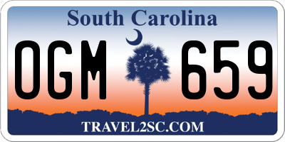 SC license plate OGM659