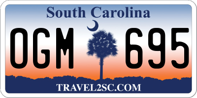 SC license plate OGM695