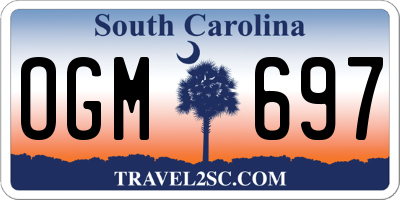 SC license plate OGM697