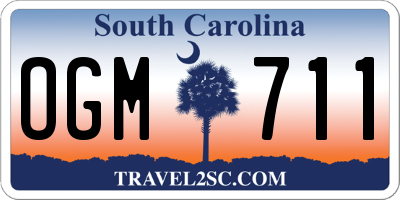 SC license plate OGM711