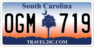 SC license plate OGM719