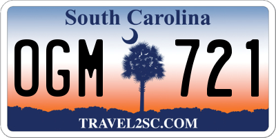 SC license plate OGM721