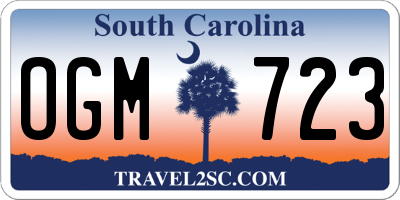 SC license plate OGM723