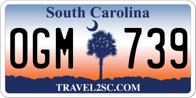 SC license plate OGM739