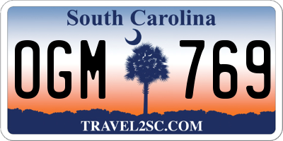 SC license plate OGM769
