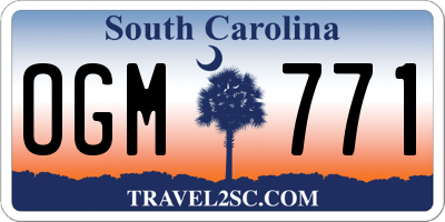 SC license plate OGM771