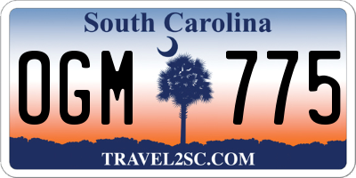 SC license plate OGM775