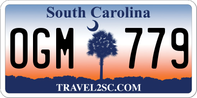 SC license plate OGM779