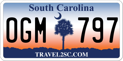 SC license plate OGM797