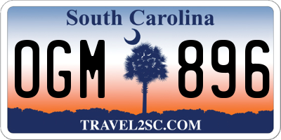 SC license plate OGM896