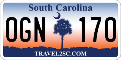 SC license plate OGN170