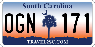 SC license plate OGN171