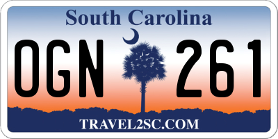 SC license plate OGN261