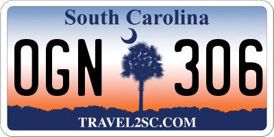 SC license plate OGN306
