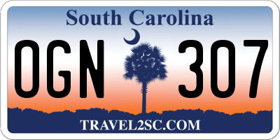 SC license plate OGN307