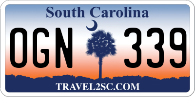 SC license plate OGN339